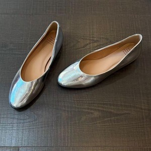 Scarpe Estive da <span class=keywords><strong>Donna</strong></span> in Pelle di Pecora Stile Francese di Alta Gamma con Punta Rotonda Dorata e Tacco Basso Nascosto - Traspiranti e Delicate sulla Pelle - Product Image 2