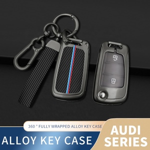 <span class=keywords><strong>Coque</strong></span> de <span class=keywords><strong>clé</strong></span> de voiture en métal et fibre de <span class=keywords><strong>carbone</strong></span> personnalisable en gros avec logo de voiture, nouveau design - Product Image 6