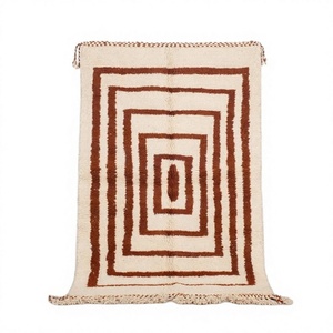 2025 Hot Selling NZ Wool Carpet Hand Tufted Modern Geometric Design Area Rugs Moroccan Berber for Living Room <b>Cheap</b> Price - Product Image 1