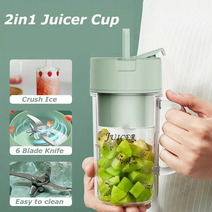 Mini liquidificador eletrônico copo misturador USB recarregável máquina portátil smoothie liquidificador frutas garrafas espremedor