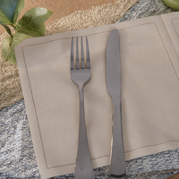 Napperon et set de table modernes jetables rayés 100 % coton tissé pour la maison, les mariages et les banquets, avec option de logo personnalisé