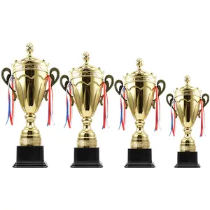 Copa de trofeo de Metal Popular del mundo 2023, corona de gran tamaño, trofeo de Base de plástico de calidad creativa, Premio deportivo, trofeo de fútbol de oro