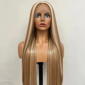 20in Medium Long Straight Synthetic Hair Mannequin Head For Braiding  Practice