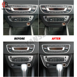 Pegatina embellecedora de CD de Control Central de coche de fibra de carbono para Renault Fluence Megane <span class=keywords><strong>RS</strong></span> 2009 2010 2011 <span class=keywords><strong>2012</strong></span> 2013 2014 2015 - Product Image 3