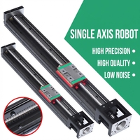 Eje lineal robótico de un solo eje con husillo de bolas de carrera personalizada y bajo ruido para máquinas de dispensación e inspección visual