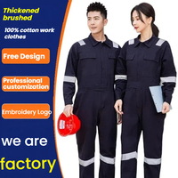 Combinaisons de travail personnalisées avec logo, 100% coton, pour hommes et femmes, résistantes aux flammes, avec bandes réfléchissantes