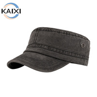 Casquette tactique plate de style cadet en coton vert olive vieilli de haute qualité pour hommes