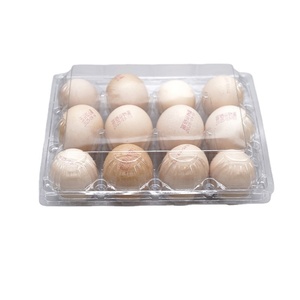 Wholesale 12 Hole <b>Eco</b>-friendly Convenient Buckle Sturdy Stackable CPET Clamshell Blister Trays for <b>Eggs</b> - Product Image 4