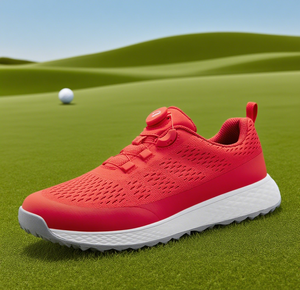 <span class=keywords><strong>Chaussures</strong></span> <span class=keywords><strong>de</strong></span> <span class=keywords><strong>golf</strong></span> respirantes confortables pour hommes avec bouton <span class=keywords><strong>de</strong></span> clou fixe supérieur en maille et design sportif antidérapant prix d'usine - Product Image 3