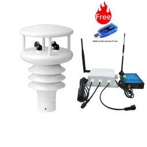 CE Date Logger LORA LORAWAN RS485 RS232 MODBUS SDI12 NEMA Outdoor 7 in 1 Agriculture Professional Weather Instrument Station