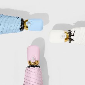 Wholesale Promotional Mini Foldable <b>Umbrellas</b> <b>Windproof</b> 3 Fold Uv Sun Custom Logo Prints Rain Folding Clear <b>Umbrella</b> - Product Image 3