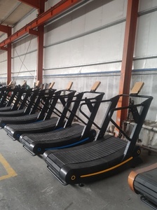 Commercial Gym Fitness <b>Foldable</b> Air Runner Unpowered Non-Motorized LED Screen Mechanical Driving Type Curved DGZ-9600A Wireless - Product Image 5
