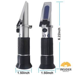 공장 가격 이중 규모 휴대용 Brix 굴절계 0-40% Brix 알코올 0-25% 와인 설탕 굴절계 ATC - Product Image 3