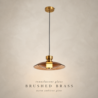 Lustre LED suspendu pour salle à manger, verre transparent, noir et or, pour îlot de cuisine, E26, hauteur réglable, lampe de plafond moderne, design artistique