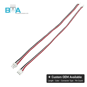 Harnais de câblage micro-terminal 3 broches, câble PVC 3 conducteurs rouge/noir UL1007 24AWG avec boîtier en plastique blanc pour LED et maison intelligente - Product Image 2
