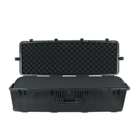 Étui de protection rigide en plastique léger, étanche et antichoc, grand et long, avec mousse pour équipement vidéo et audio