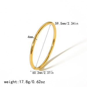 Adjustable 18K Gold <b>Titanium</b> Steel Bracelet For Women Circular Ring Design Gift Jewelry - Product Image 3