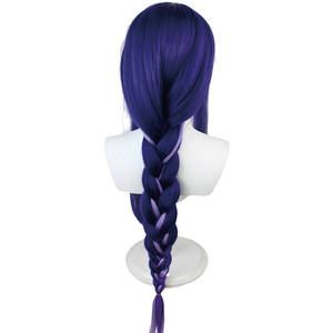 Peluca de <span class=keywords><strong>Cosplay</strong></span> de Anime General de Genshin Impact Thunder con cuero cabelludo de simulación de silicona y trenza de flor de cáñamo para juego de rol - Product Image 2