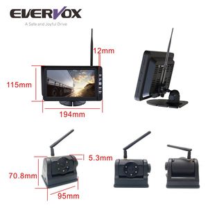 7 ''moniteur 2.4G Numérique Sans Fil Voitures/Camions Vue Arrière Système De Caméra De Recul Caméra de Voiture Arrière - Product Image 4