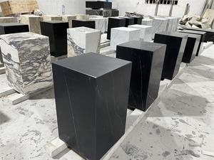 Support en <span class=keywords><strong>marbre</strong></span> de Carrare blanc moderne Présentoir en <span class=keywords><strong>cube</strong></span> Plinthe de table basse polie Plinthe Salle à manger Salon Salle de bain Pierre naturelle - Product Image 6