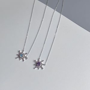 Collar con Colgante de Lágrimas de Sirena de Plata de Ley S925, Diamante Único con Hilo de Pesca Transparente, Elegante y Lujoso con Perla como Piedra Principal - Product Image 4