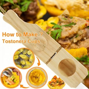 Presse à bananes en bois transfrontalière, hachoir à pommes de terre pliable, presse à crêpes en bois massif, outil de cuisson de cuisine - Product Image 1