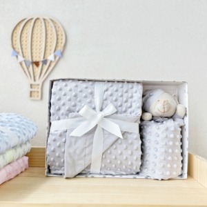 En gros 2024 Nouvelle Arrivée Bébé Ensemble de Literie Micro <span class=keywords><strong>Minky</strong></span> Polaire Manta Dou Dou Bébé Couverture pour Nouveau-nés - Product Image 4