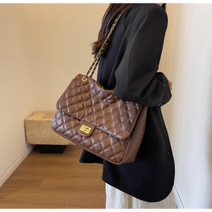 Retro Style Diamond Lattice <b>Travel</b> Ladies Large Capacity Crossbody <b>Bag</b> Oversized Ladies Handbag <b>Women</b> Shoulder Tote <b>Bag</b> - Product Image 3