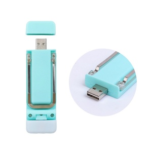 Lampe de lecture LED personnalisable de style marque-page, alimentée par batterie 400 mAh, 4 couleurs de lumière, rechargeable par USB, avec clip - Product Image 2