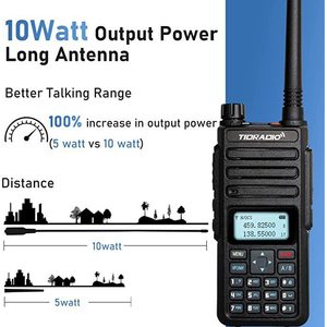 วิทยุสื่อสาร Tioradio 10W แบตเตอรี่ 2200mAh 128 ช่องสัญญาณ พร้อมหน้าจอ สำหรับการสื่อสารกลางแจ้ง - Product Image 5