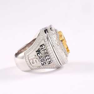 Anillo giratorio de campeonato de los <span class=keywords><strong>Golden</strong></span> <span class=keywords><strong>State</strong></span> <span class=keywords><strong>Warriors</strong></span> de Curry para hombre, con circonita y cobre chapado en oro rosa - Product Image 6