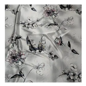 Customize digital printed silk fabric according to picture pattern 100% natural mulberrry jungle silk fabric digital print