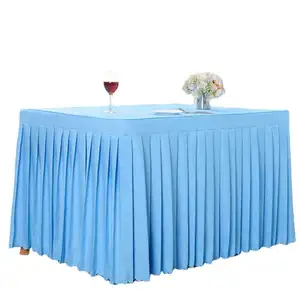 웨딩 호텔 파티 레스토랑 아마 린넨 식탁보 여러 가지 색상 자수 직사각형 테이블 천