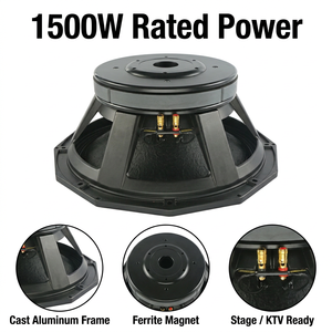 HD/PD1852-2 Haut-parleur de basses 18 pouces 280*25, 1500W RMS, 3000W de crête, 8 Ohm, bobine vocale de 5 pouces pour système de sonorisation PA de scène - Product Image 2