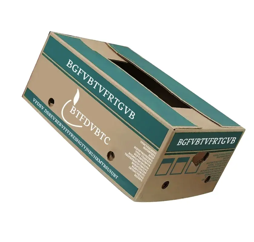 Manufacturer Customized Recycled Corrugated Box Cardboard Carton Fruit Vegetable Packaging Boxes Corrugated Board Agriculture
