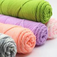 Fil à crocheter en coton laitier 8 plis 100g, acrylique tricoté fait main