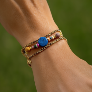 Fashion <b>Beaded</b> <b>Bracelet</b> 316L Stainless Steel PVD <b>Gold</b> Plating Sustainable Resistant Jewelry for Women - Product Image 3