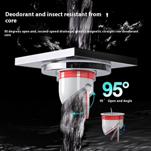 ตัวดักจับเส้นผม กำจัดกลิ่น ท่อน้ำทิ้งในห้องน้ำ พีวีซี ป้องกันกลิ่นย้อนกลับ ตัวกรองน้ำในห้องน้ำ - Product Image 3