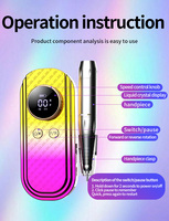 Machine à ongles sans fil professionnelle 35000 tr/min, lime électrique portable pour salon ou usage domestique, polisseuse à ongles DIY