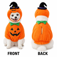 Costume d'Halloween ajustable pour petits chiens de 2 à 10 kg, tenue de cosplay pour animaux de compagnie douce, extensible et respirante, facile à mettre et à enlever avec velcro