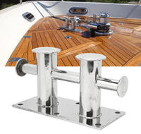 Taquet d'amarrage double croix en acier inoxydable 316 pour quai et applications marines
