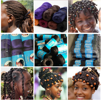 Fil à tricoter en acrylique volumineux de couleur brun clair, or brésilien et noir, pour tresses de cheveux, vente en gros