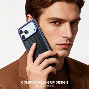 Funda Protectora de Fibra de Carbono de Lujo JOYPORODO L188 a Prueba de Golpes para iPhone 15 16 17 18 Pro Max con Carga Magnética Integrada - Product Image 6