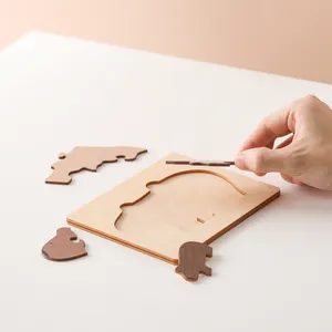 Hot Sale Unisex Eco-Friendly Animal Wooden Puzzle Toy for Babies and Kids Montessori Educational Gift for Children
