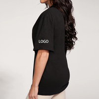 T-shirt personnalisé à col rond pour femme, en Spandex/Nylon, ample, léger, respirant, simple, tendance estivale, sexy, style streetwear pour adultes