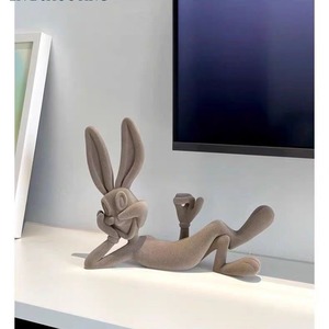 Décoration de maison <span class=keywords><strong>Netflix</strong></span> couché lapin ornement dessin animé moderne salon meuble TV décoration - Product Image 5