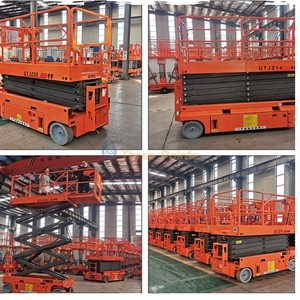 Plateforme élévatrice à ciseaux électrique autopropulsée à trois points, <span class=keywords><strong>6m</strong></span>-16m, avec capacité de 320 kg et certification CE - Product Image 2