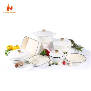 Bộ nồi nấu ăn bằng gang tráng men chống dính cao cấp, dùng được cho nhiều món, gồm cả nồi súp và nồi nước dùng - Product Image 6