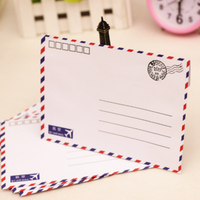 Enveloppe portefeuille en papier kraft vintage, enveloppe longue pour carte postale et étudiant, ensemble de 8 pièces pour emballage cadeau