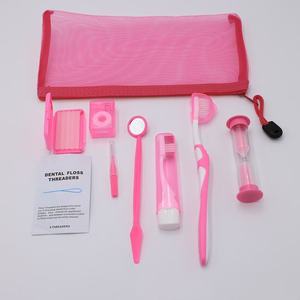 Kit d'hygiène buccale portable, ensemble de brosses à dents de voyage, fil dentaire, nettoyeur de langue, sac de dentifrice pour usage orthodontique - Product Image 6